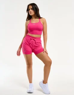 New ECHT Air Support Crop Tank Pink