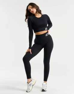 Best ECHT Arise Comfort Cropped Long Sleeve Black