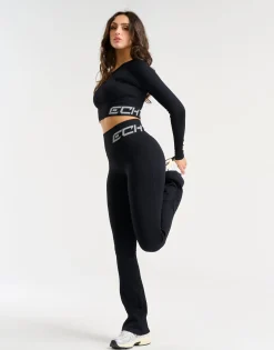 Online ECHT Arise Comfort Flare Leggings Black