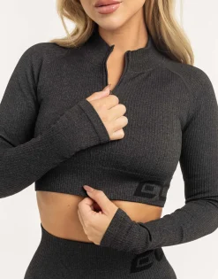 Online ECHT Arise Comfort Zip Long Sleeve Pirate Black