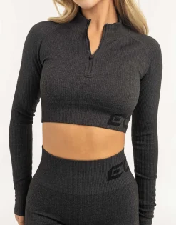 Online ECHT Arise Comfort Zip Long Sleeve Pirate Black