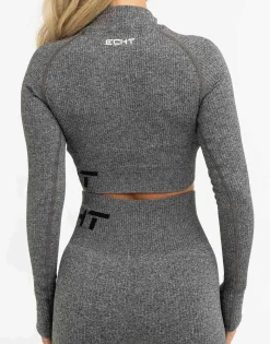 Best ECHT Arise Comfort Zip Long Sleeve Charcoal