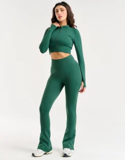 New ECHT Arise Essential Zip-Up Long Sleeve Green