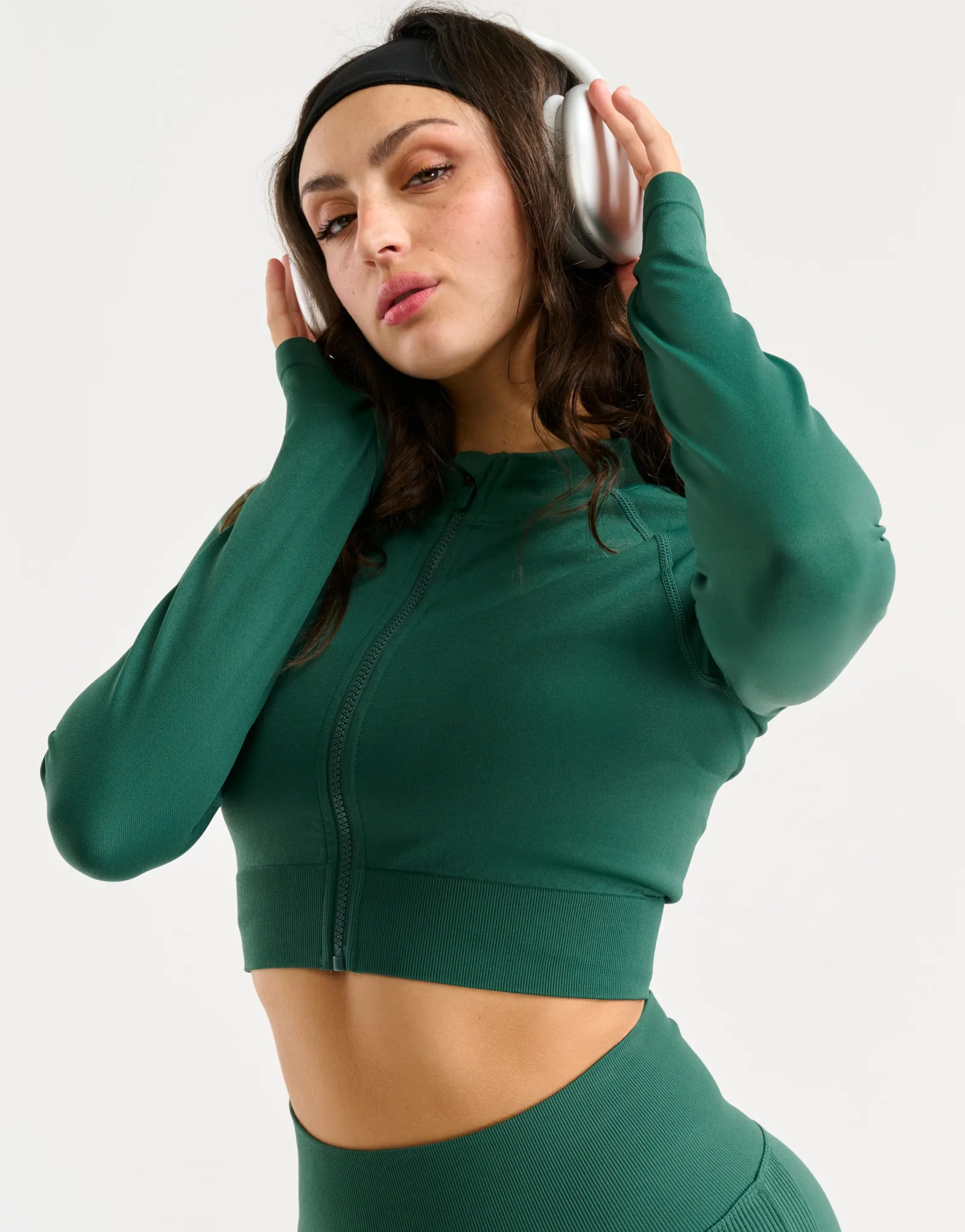 New ECHT Arise Essential Zip-Up Long Sleeve Green