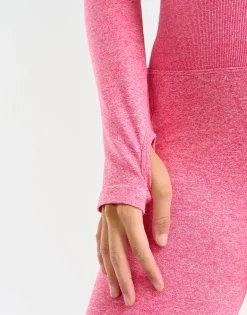 Clearance ECHT Arise Essential Zip-Up Long Sleeve Pink