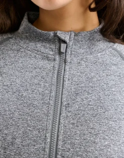 Fashion ECHT Arise Essential Zip-Up Long Sleeve Charcoal