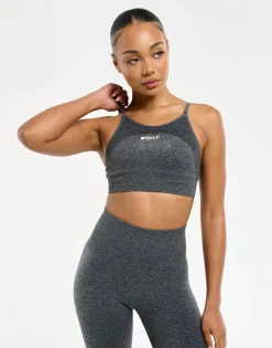 Clearance ECHT Arise Key Seamless Sports Bra Charcoal