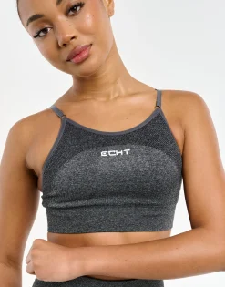 Clearance ECHT Arise Key Seamless Sports Bra Charcoal