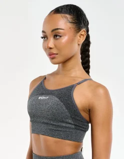 Clearance ECHT Arise Key Seamless Sports Bra Charcoal