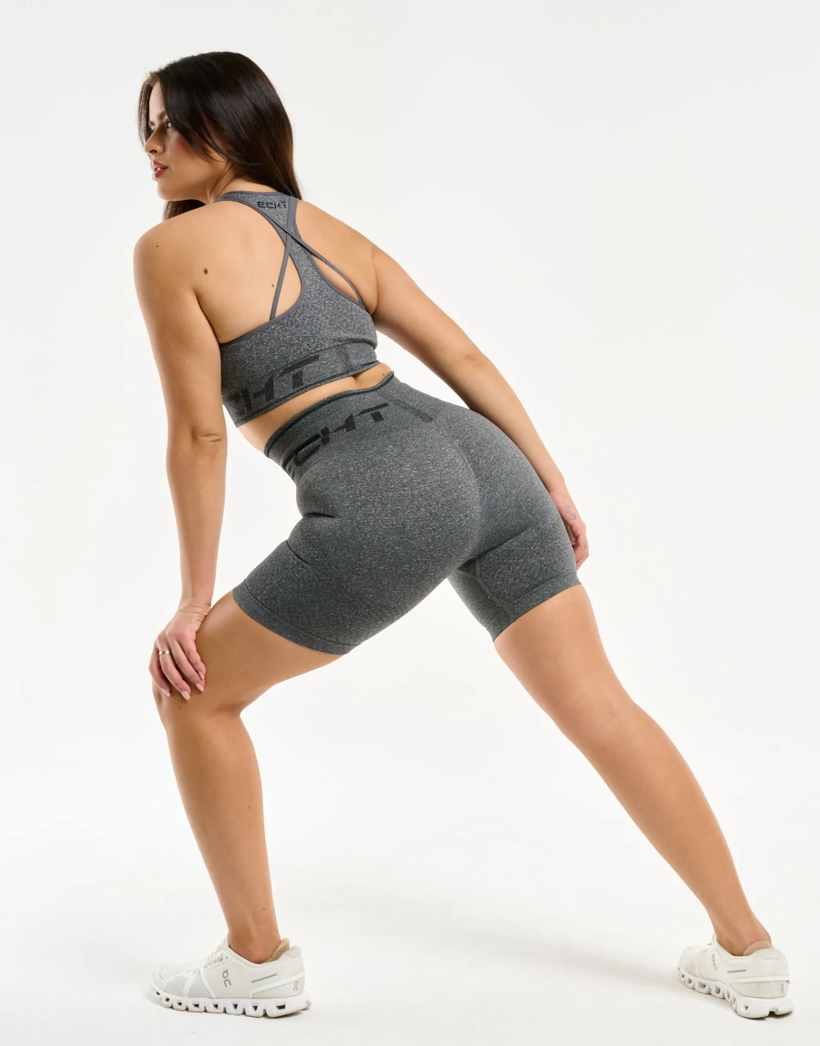 Hot ECHT Arise Return Sports Bra Dark Grey