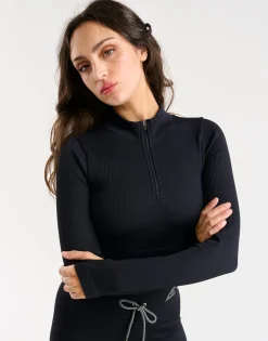 Sale ECHT Arise Style Cropped Long Sleeve Black