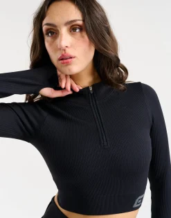 Sale ECHT Arise Style Cropped Long Sleeve Black