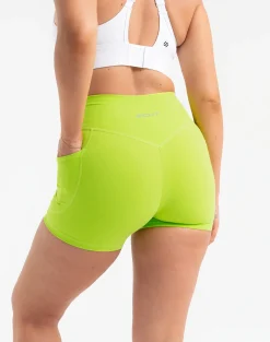 Hot ECHT Ascend Pocket Shorts 4" Lime Green
