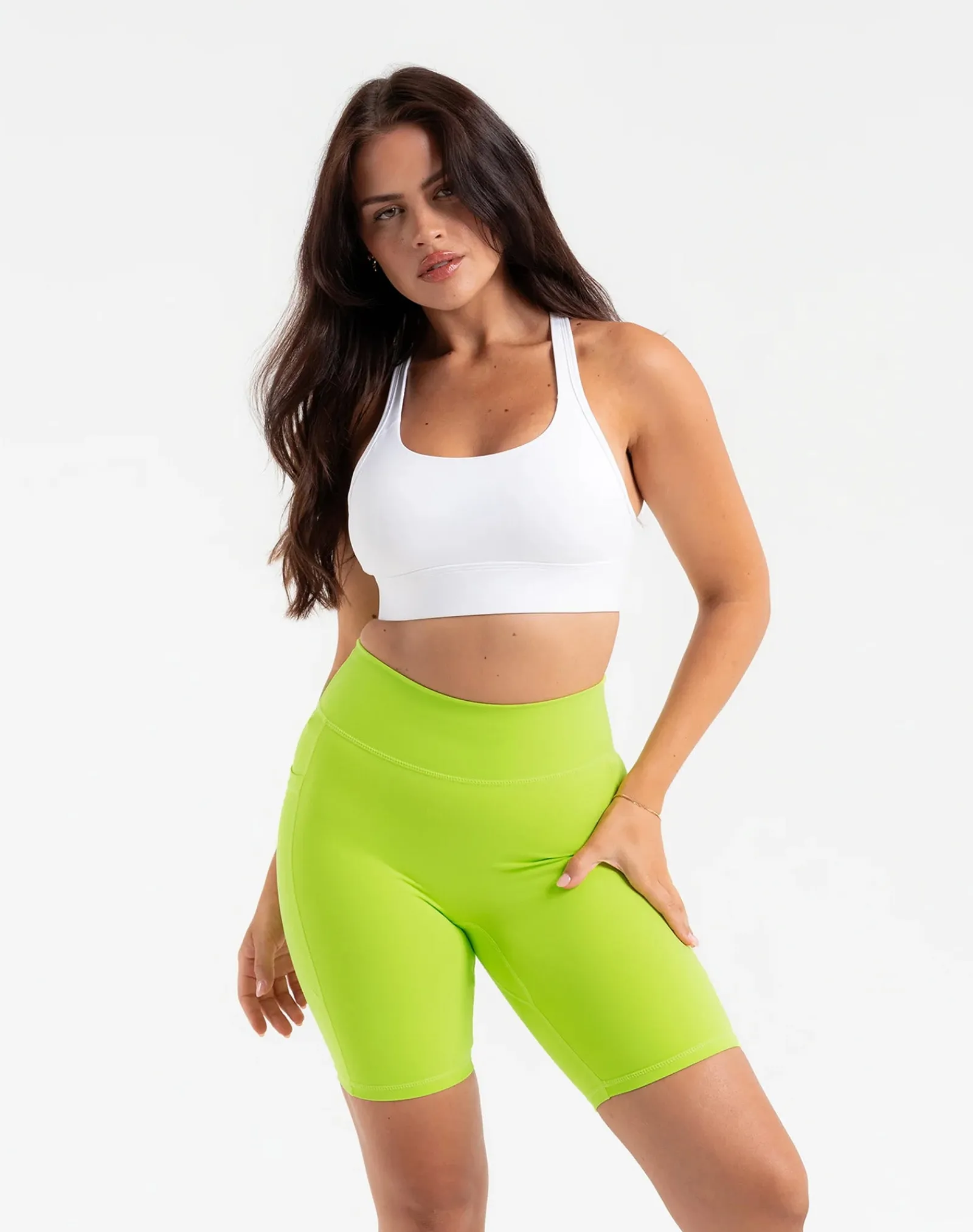 Discount ECHT Ascend Pocket Shorts 8" Lime Green