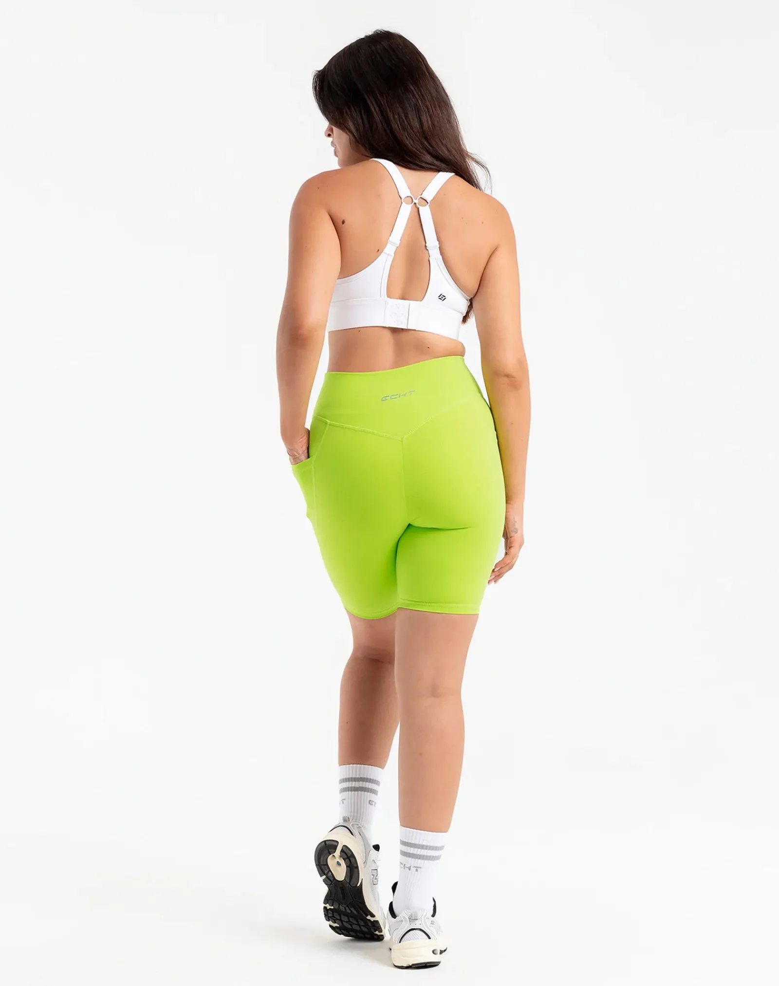 Discount ECHT Ascend Pocket Shorts 8" Lime Green