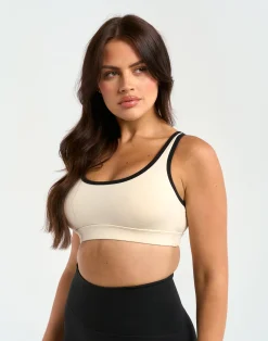 Sale ECHT Asymmetric Sports Bra Taupe