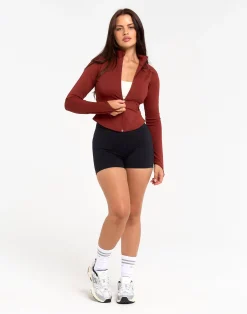 Discount ECHT Athlete Crop Jacket Brown
