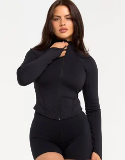 Clearance ECHT Athlete Crop Jacket Black