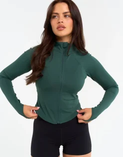 Discount ECHT Athlete Crop Jacket Green