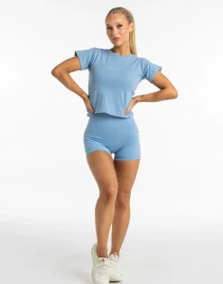Hot ECHT Basics Baby Tee Process Blue