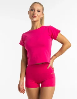 Online ECHT Basics Baby Tee Bright Pink