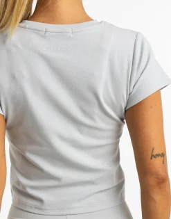 Hot ECHT Basics Baby Tee Micro Grey