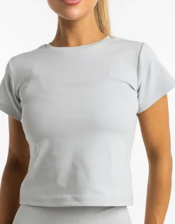 Best ECHT Basics Baby Tee Micro Grey