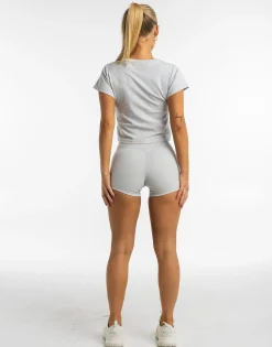 Best ECHT Basics Baby Tee Micro Grey
