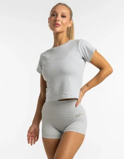 Best ECHT Basics Baby Tee Micro Grey