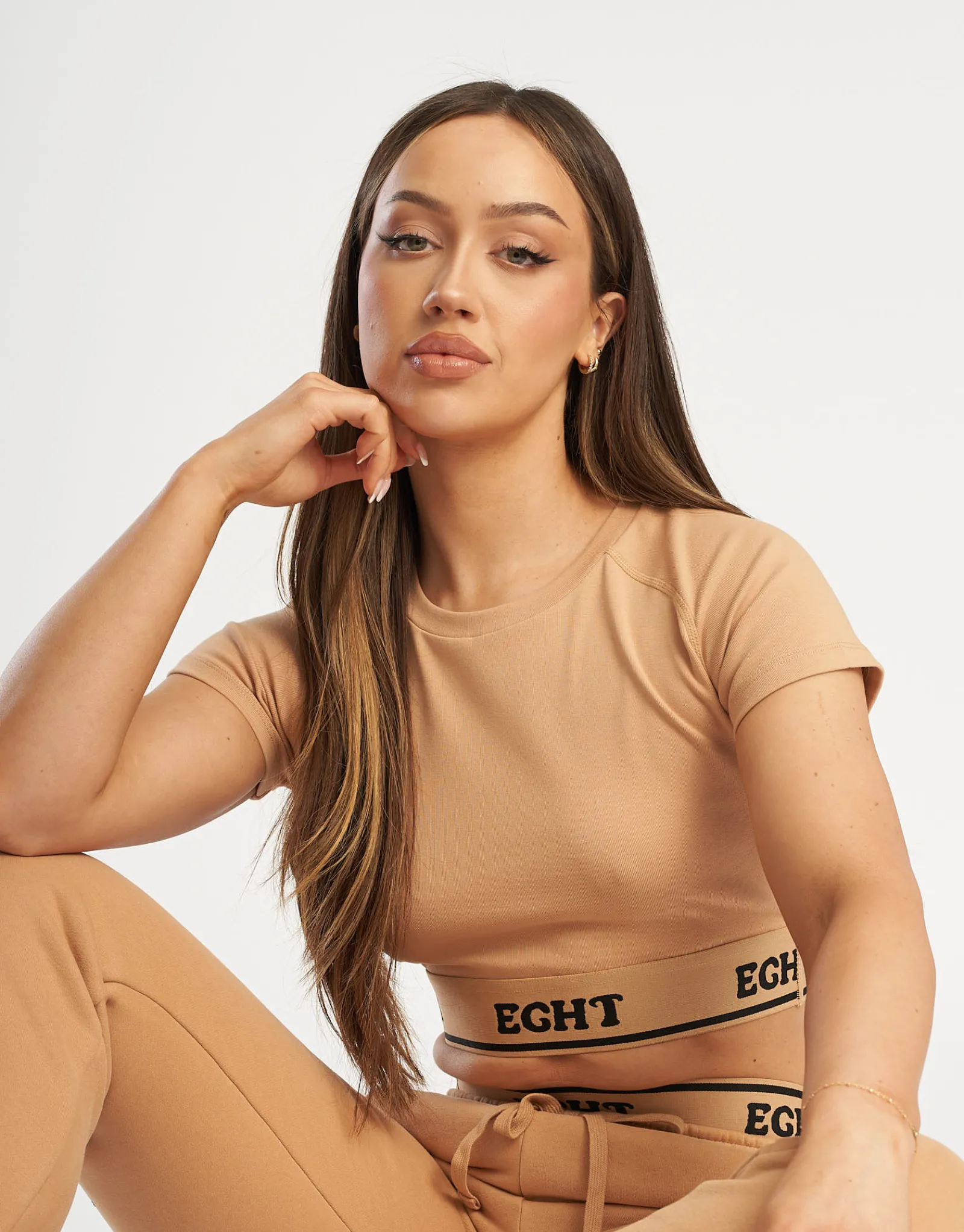 Outlet ECHT Bubble Banded Top Tan