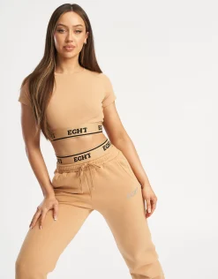 Outlet ECHT Bubble Banded Top Tan