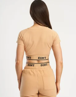 Online ECHT Bubble Banded Top Tan