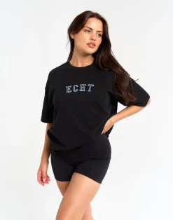 Hot ECHT College Oversize Tee Black