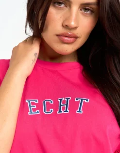 Outlet ECHT College Oversize Tee Pink