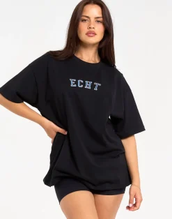 Sale ECHT College Oversize Tee Black