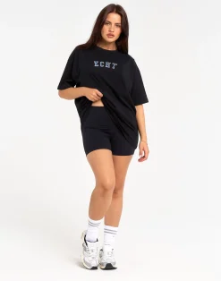 Sale ECHT College Oversize Tee Black