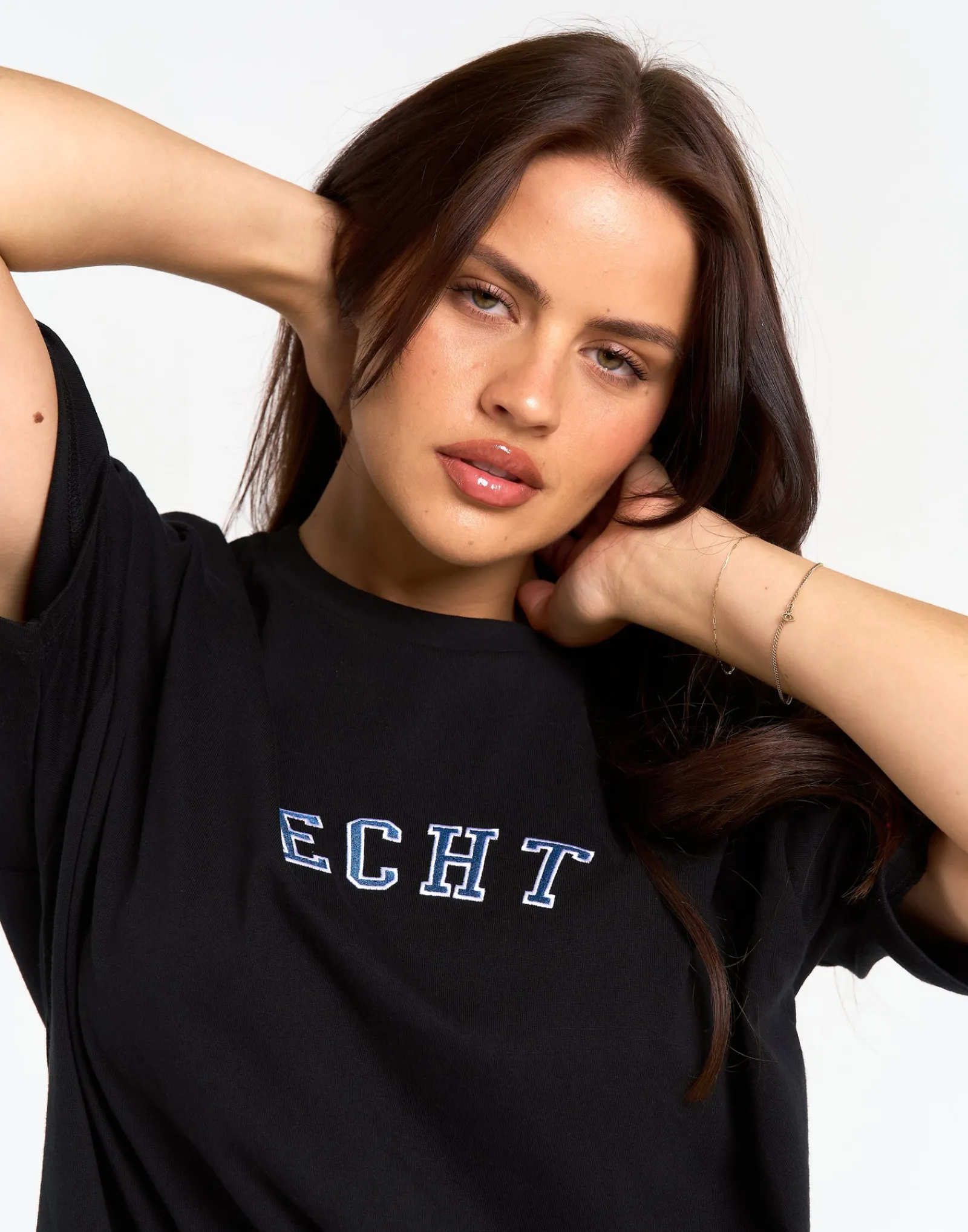 Sale ECHT College Oversize Tee Black