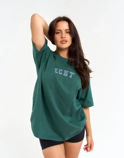 Online ECHT College Oversize Tee Green