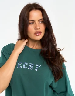 Online ECHT College Oversize Tee Green