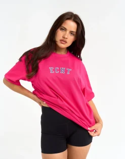 Hot ECHT College Oversize Tee Pink