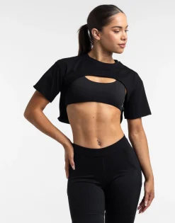 Discount ECHT Colour Wave High T-Shirt Black