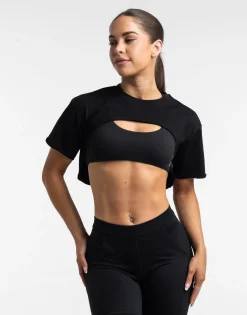 Discount ECHT Colour Wave High T-Shirt Black