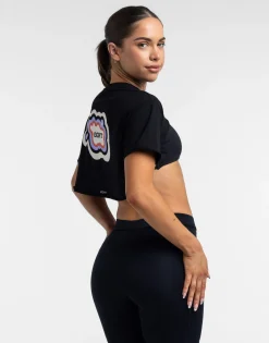 Discount ECHT Colour Wave High T-Shirt Black