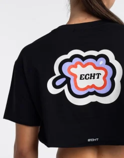 Discount ECHT Colour Wave High T-Shirt Black
