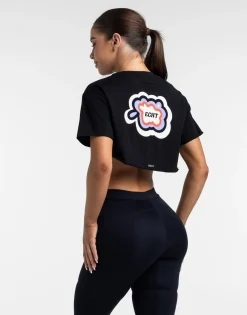 Fashion ECHT Colour Wave High T-Shirt Black
