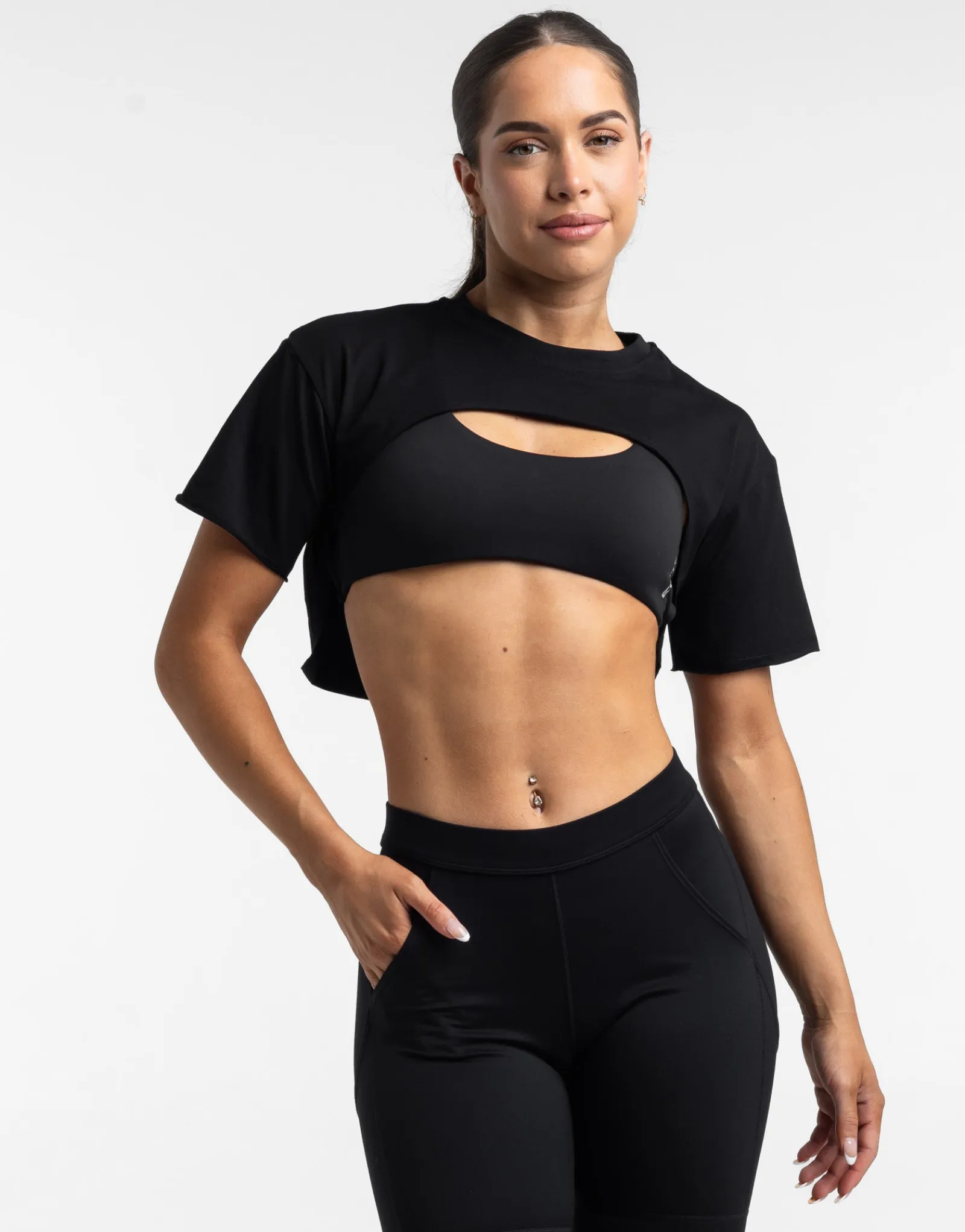 Fashion ECHT Colour Wave High T-Shirt Black