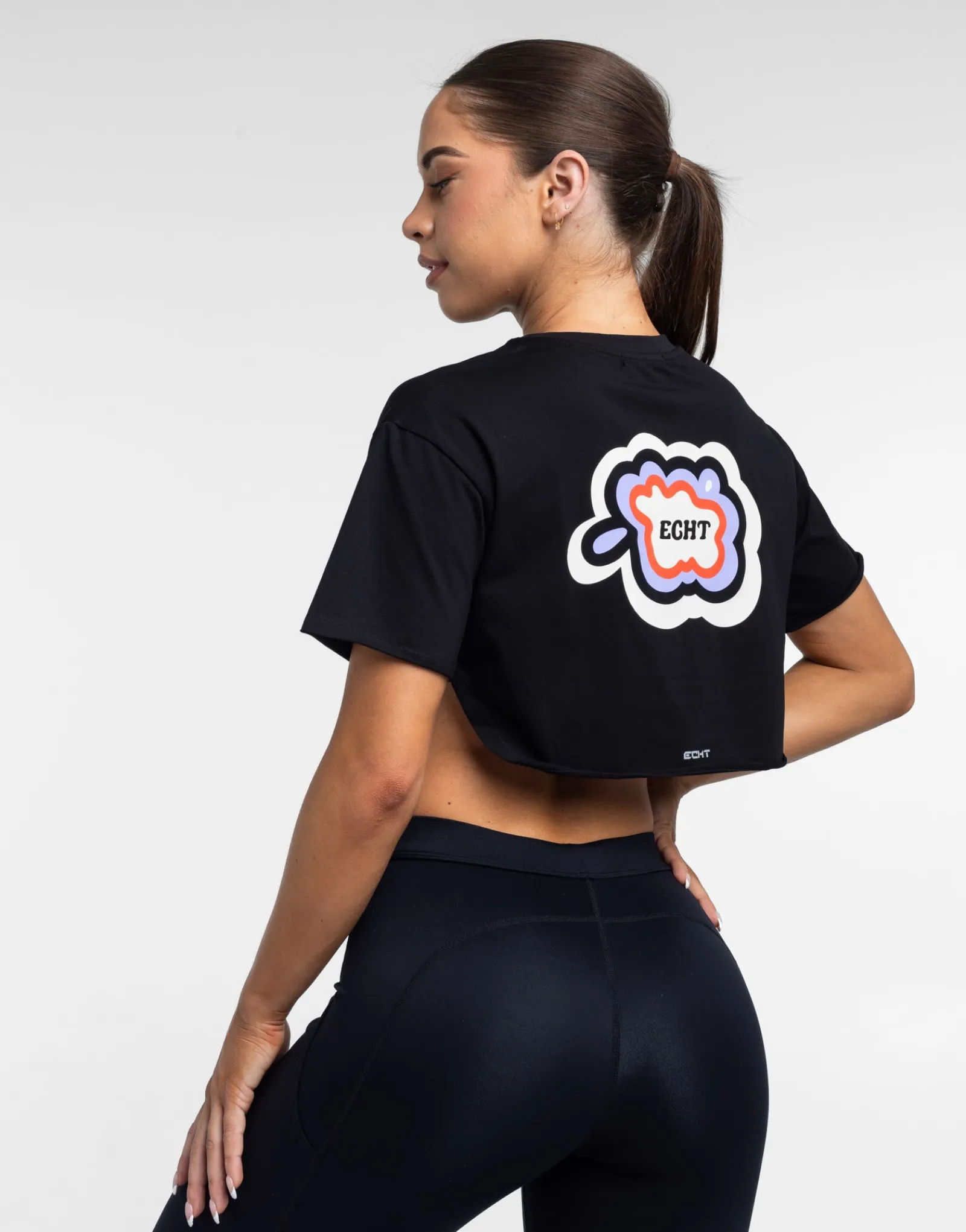 Fashion ECHT Colour Wave High T-Shirt Black