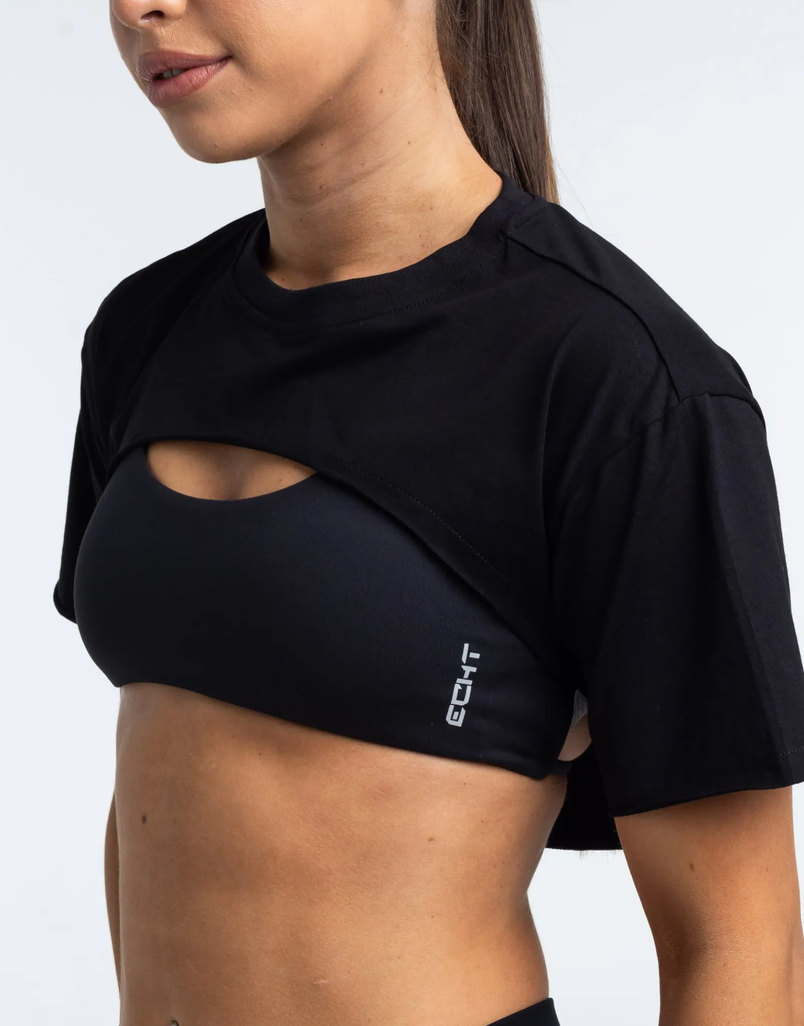 Fashion ECHT Colour Wave High T-Shirt Black