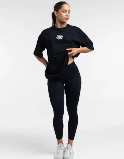 Clearance ECHT Colour Wave Oversize Tee Black