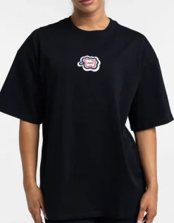 Clearance ECHT Colour Wave Oversize Tee Black